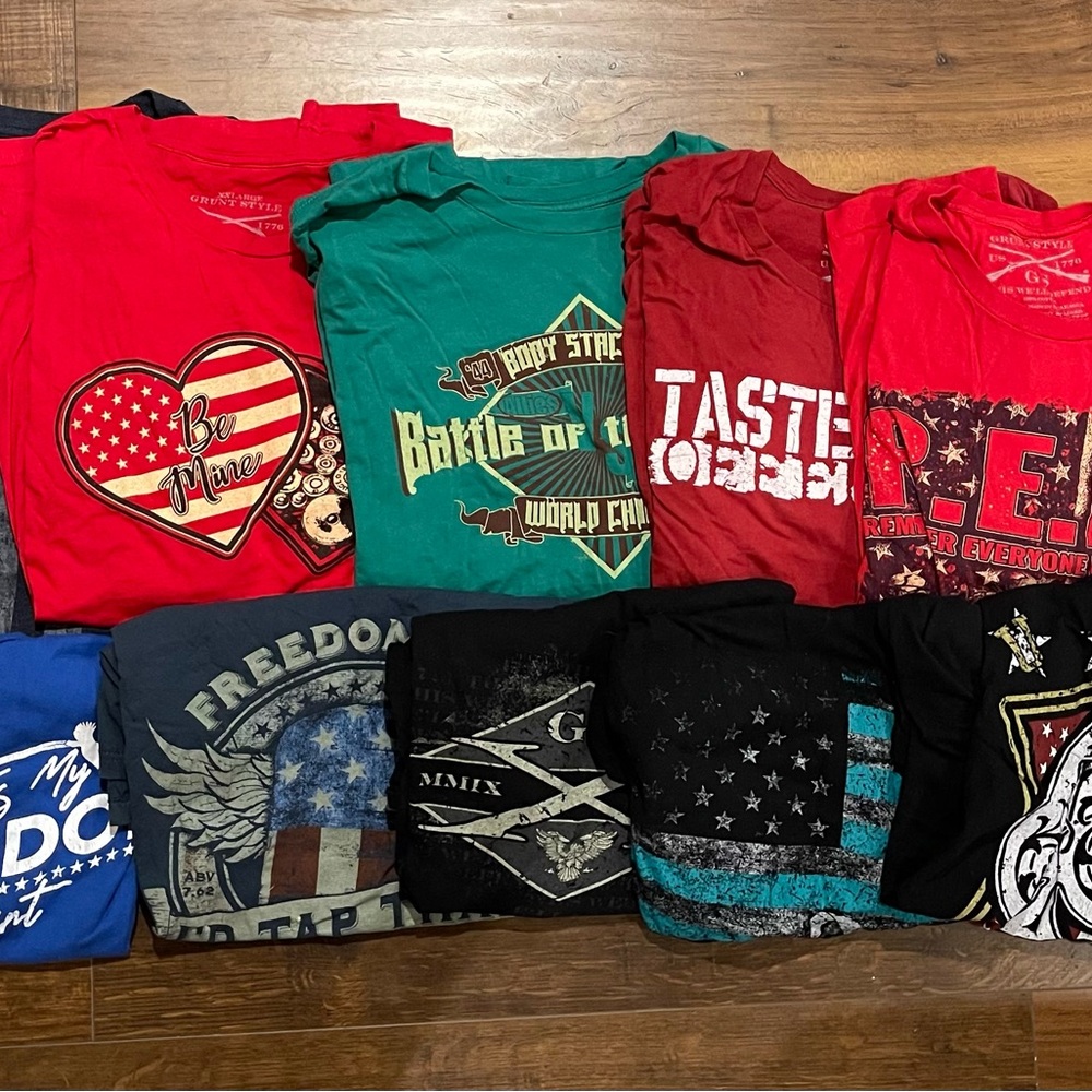 (10) 2XL assorted Grunt Style t-shirts